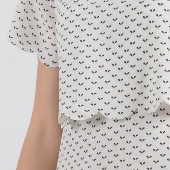 Molly Bracken Micro-Leaf Sprig Pattern Dress - Black* - US M (As Is) - Picture 2 of 9